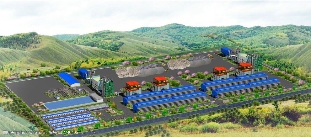 礦山與建筑設備及其零部件在冶煉廠鳥瞰圖中的體現(xiàn)